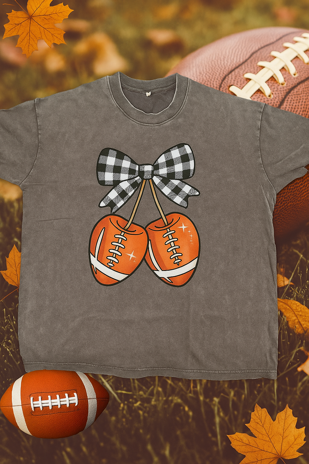 Oversized Ladies Coquette Football Tee
