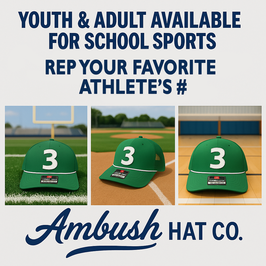 CUSTOM NUMBER SPORT HAT - YOUTH AND ADULT | AMBUSH HAT CO
